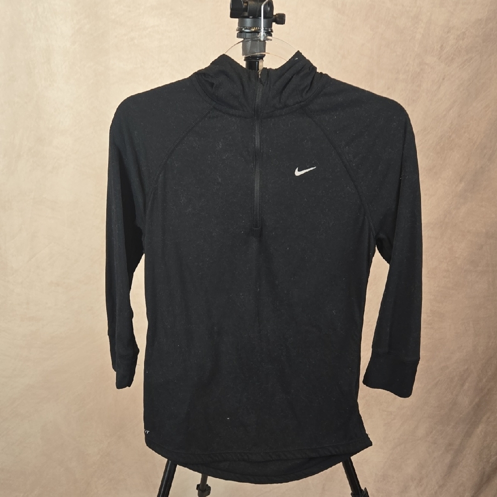Nike Dri-FIT Black Quarter-Zip Hoodie